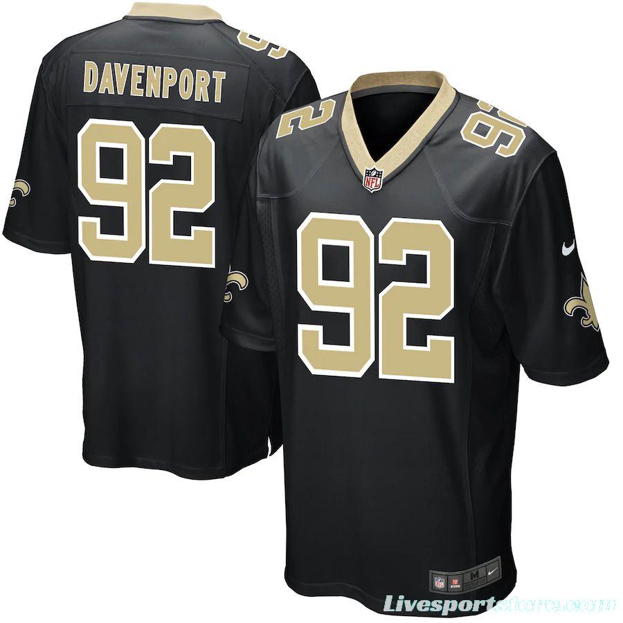 Men's Marcus Davenport Black Player Limited Team Jersey