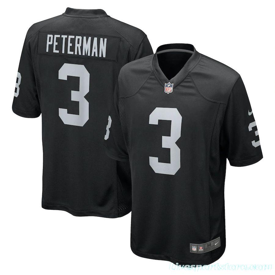 Men's Nathan Peterman Black Player Limited Team Jersey