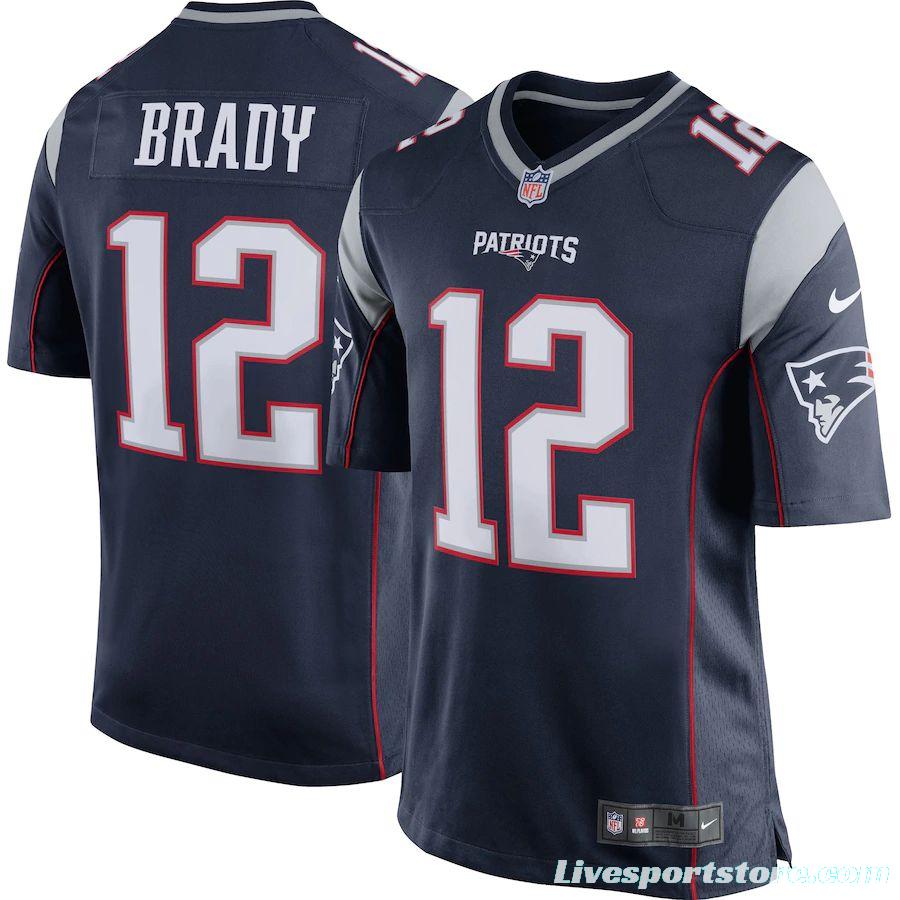 Youth Tom Brady Navy Blue Player Limited Team Jersey