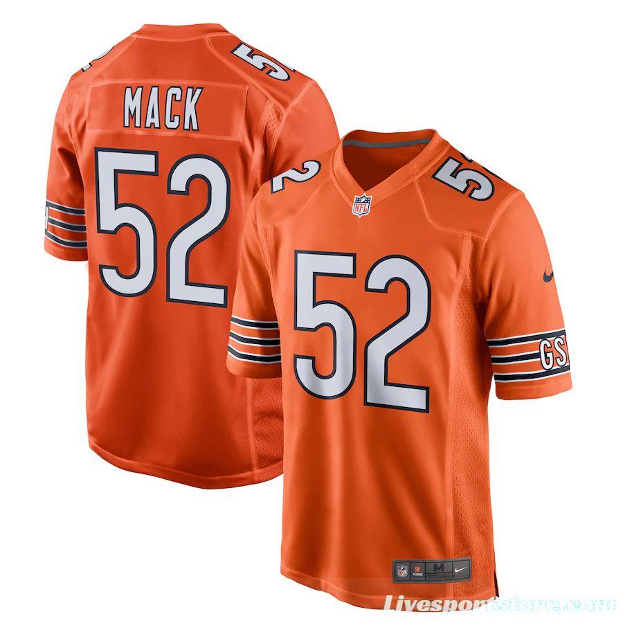 Men's Khalil Mack Orange Player Limited Team Jersey