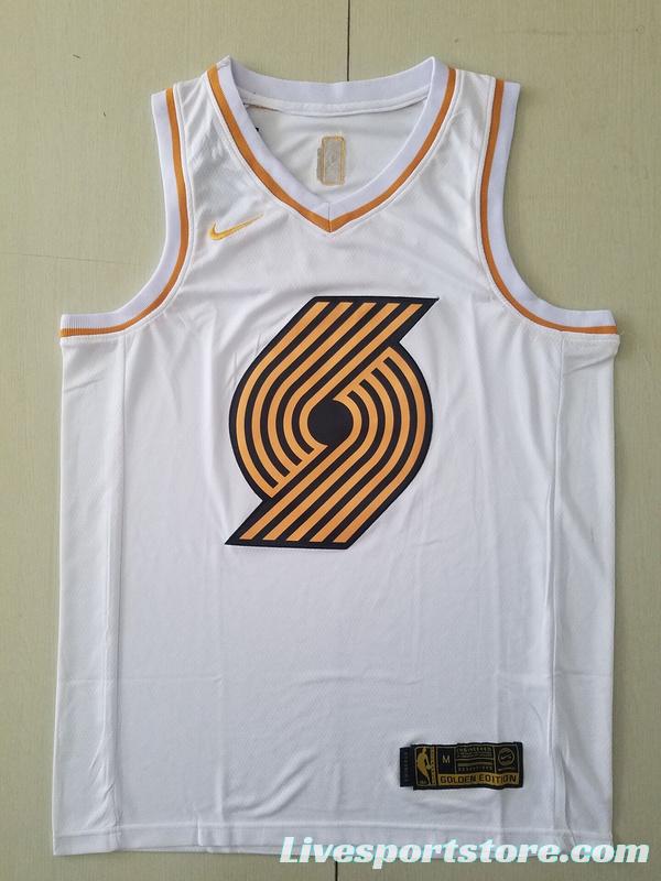 Carmelo Anthony 00 White Golden Edition Jersey