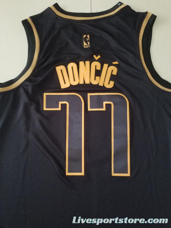 Luka Dončić 77 Black Golden Edition Jersey