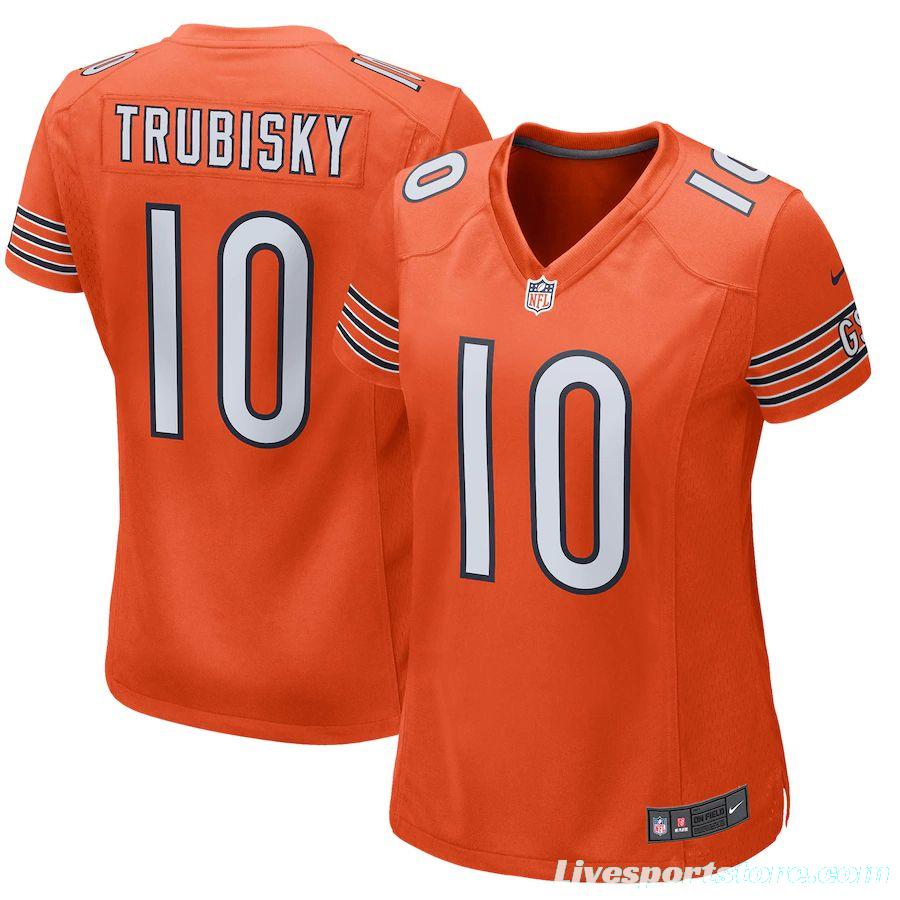 Women's Mitchell Trubisky Orange Alternate Player Limited Team Jersey