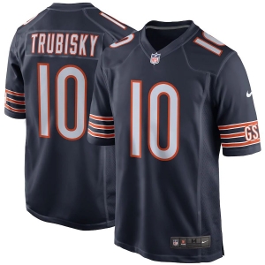 Men's Mitchell Trubisky Navy Player Limited Team Jersey