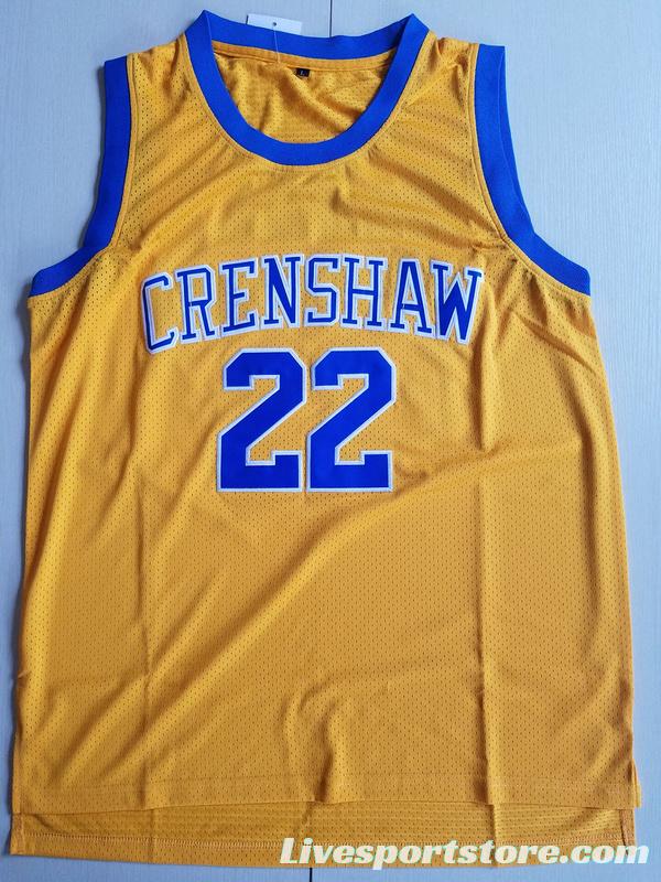 Quincy McCall 22 Crenshaw High School Yellow Basketball Jersey Love and Basketball