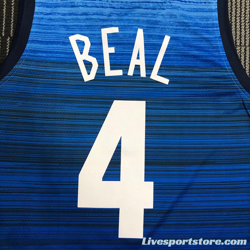 Thai Version Men's Bradley Beal Navy USA Basketball Player Jersey