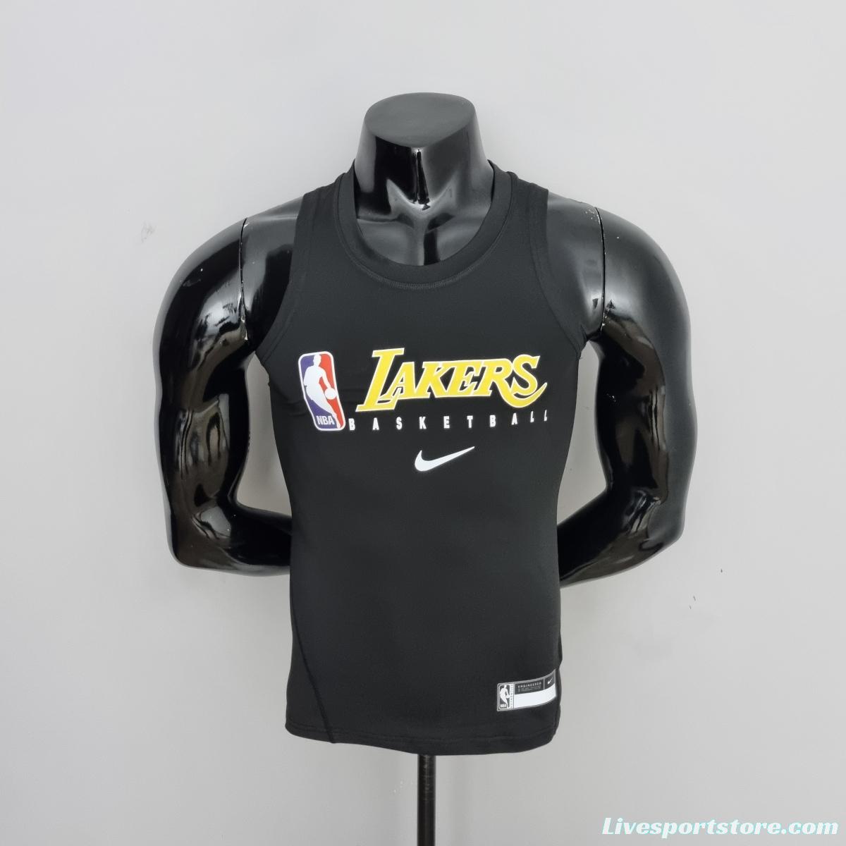 Mens Nike Lakers Black T-shirts #K000145