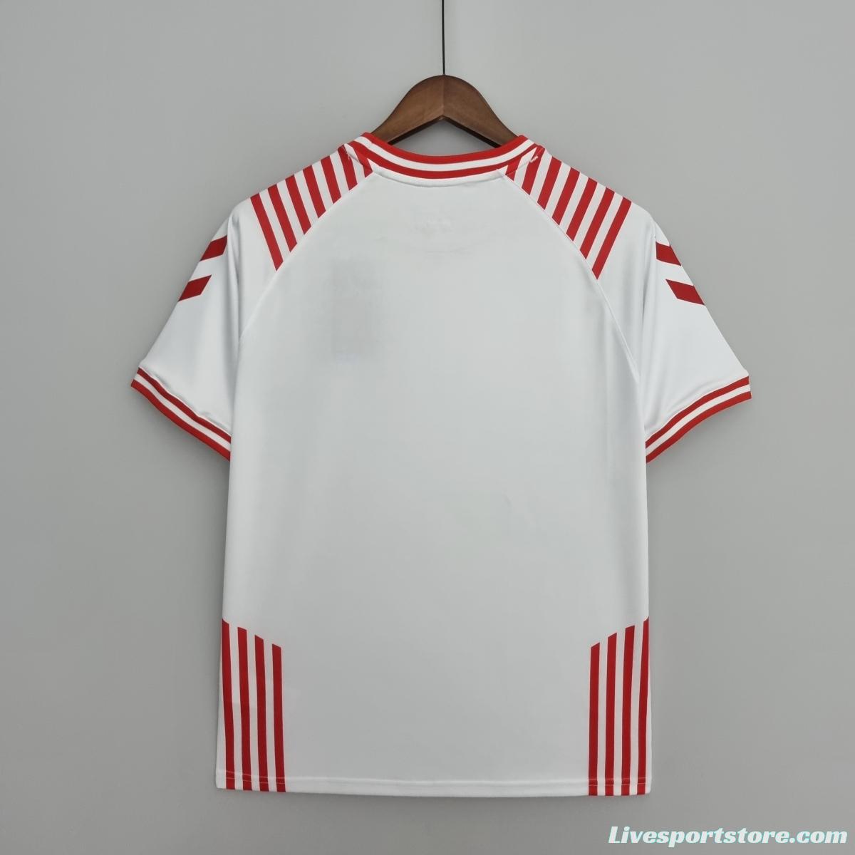 2022 Denmark Hummel x BLS Hafnia Limited Edition White Soccer Jersey