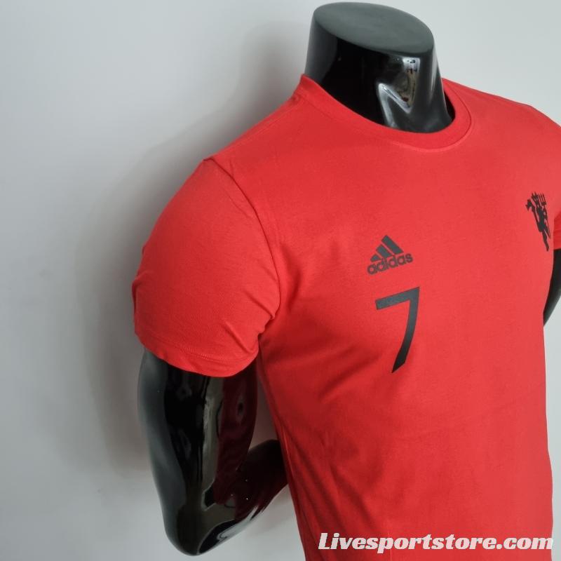 Mens Adidas Manchester United Ronaldo 7 Red T-shirts #K000157