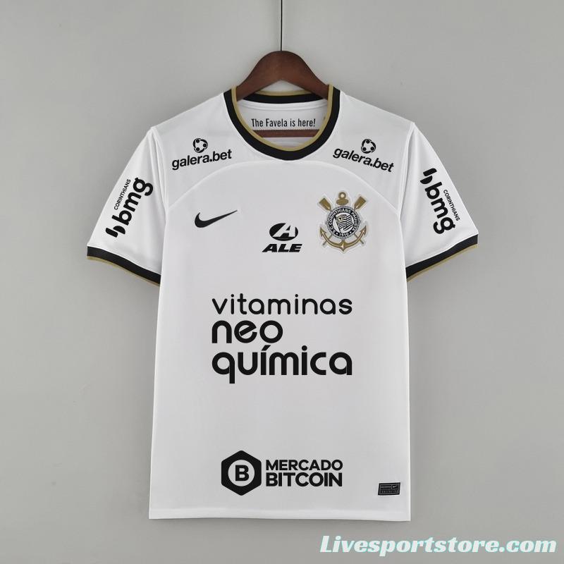 22/23 All Sponsors Corinthians Home Soccer Jersey