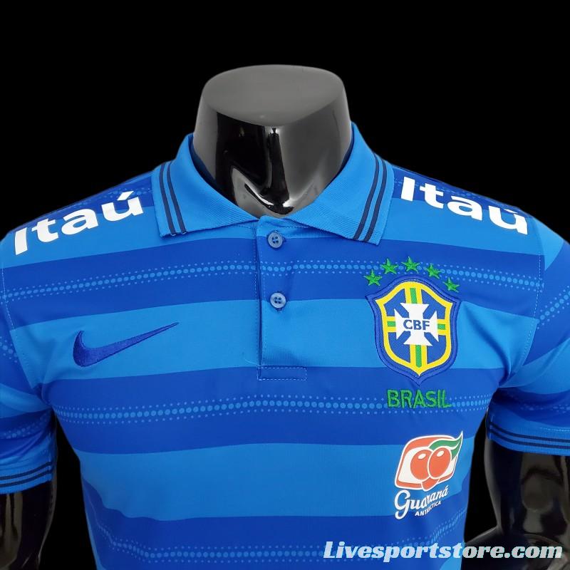 2022 Brazil POLO Blue Stripe