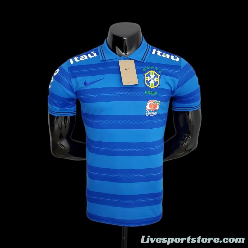 2022 Brazil POLO Blue Stripe