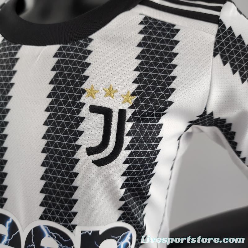 22/23 Juventus Kids Home  16-28 Soccer Jersey