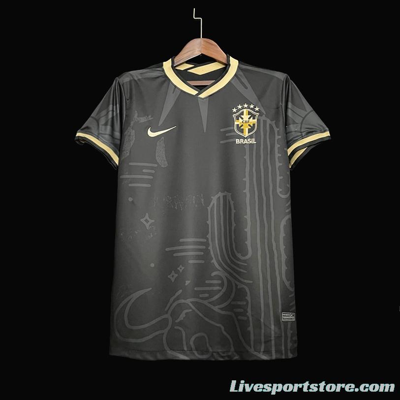 2022 Brazil Away  Soccer Jersey