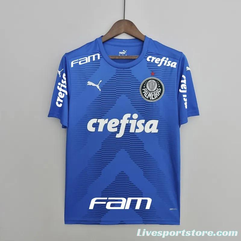 22/23 All Sponsor Palmeiras Goalkeeper Blue Jersey