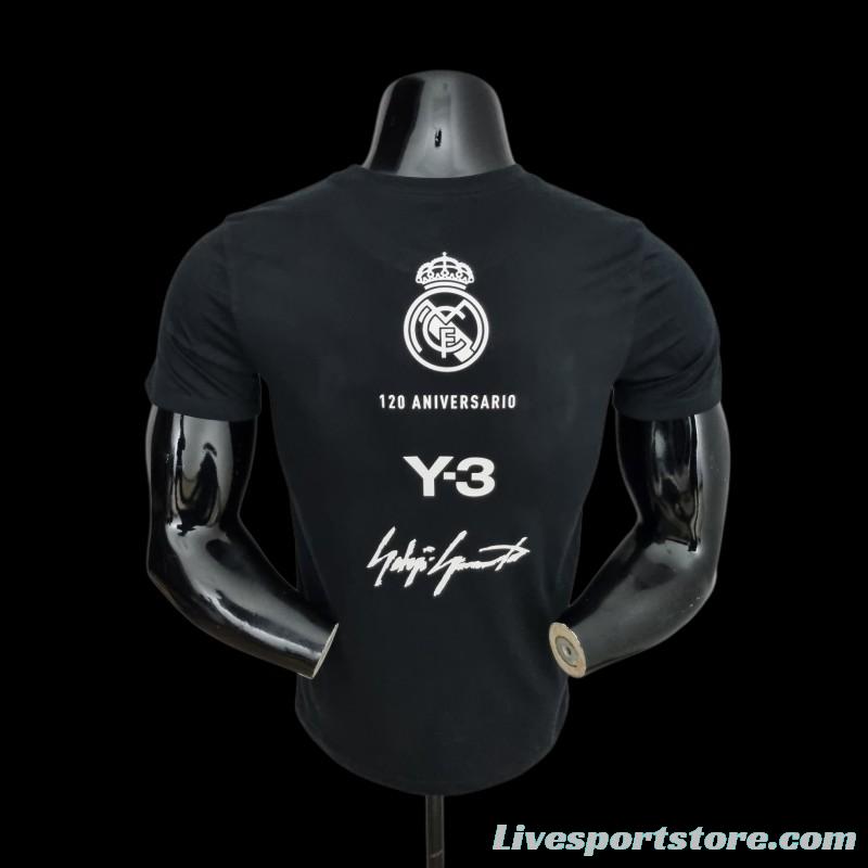 22/23 Real Madrid Y3 Black T-Shirts #0055