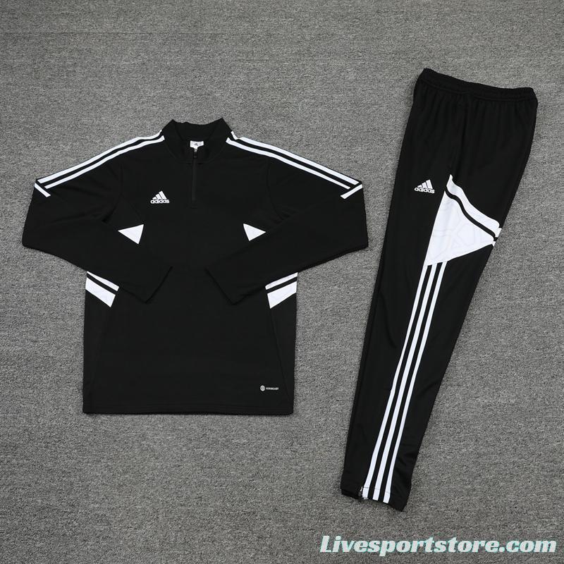 22./23 Adidas Black Half Zipper Tracksuit