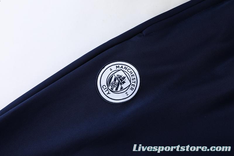 2022 Manchester City Navy/White Full Zipper Jacket Suit