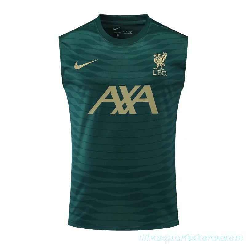 22/23 Liverpool Dark Green Pre-match Training Jersey Vest