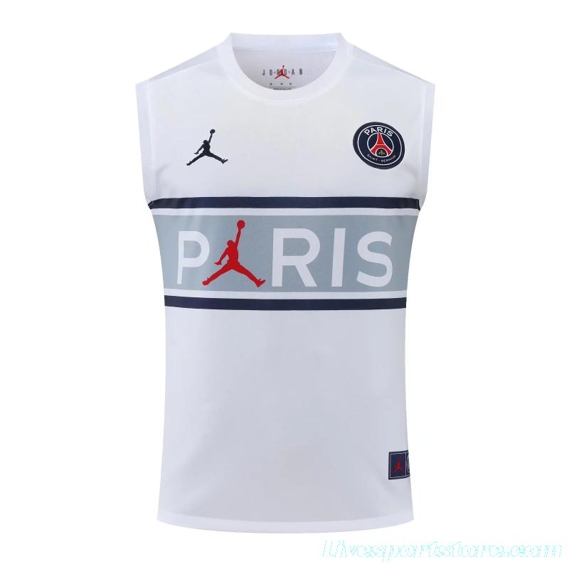 22/23PSG White Grey BArsenal Pre-match Training Jersey Vest