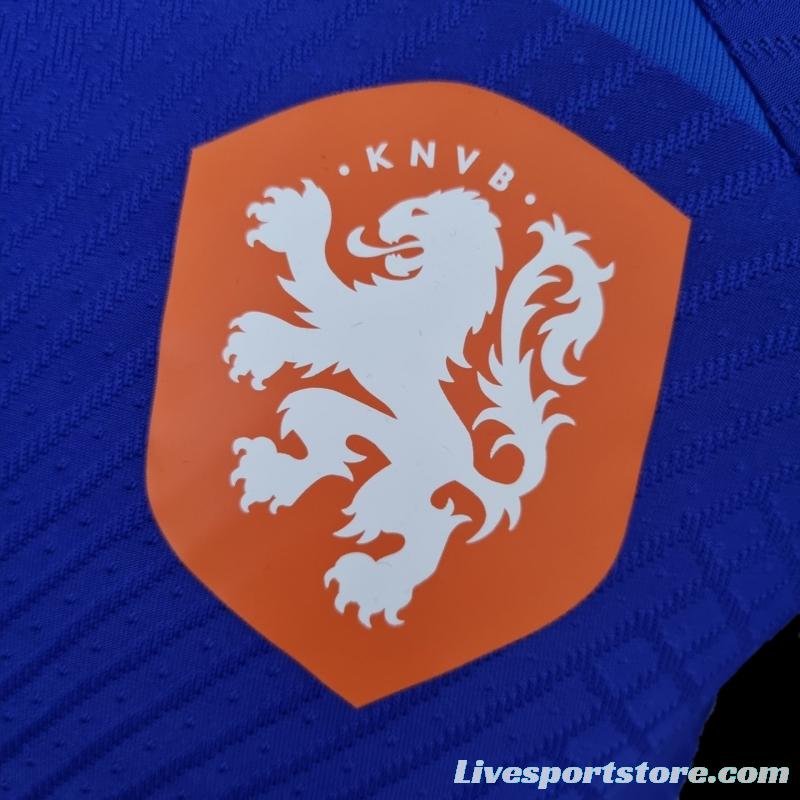 Player Version 2022 Netherlands Training Jersey Blue