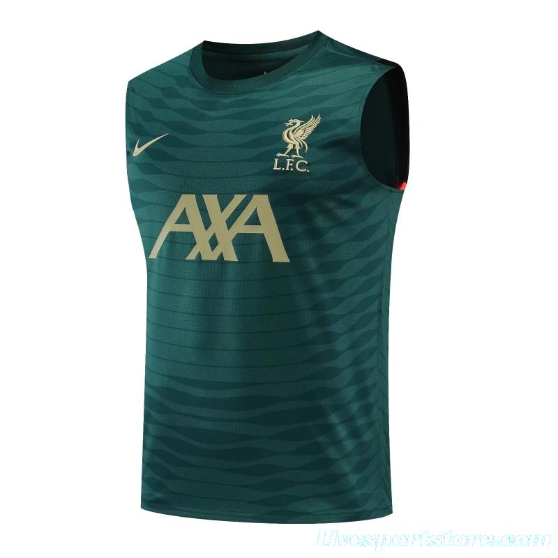 22/23 Liverpool Dark Green Pre-match Training Jersey Vest