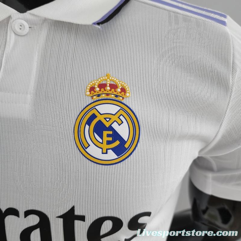 Player Version 22/23 Real Madrid Home Soccer Jersey