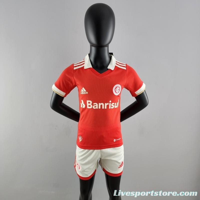 22/23 Kids Kit SC Internacional Home Size 16-28 Soccer Jersey