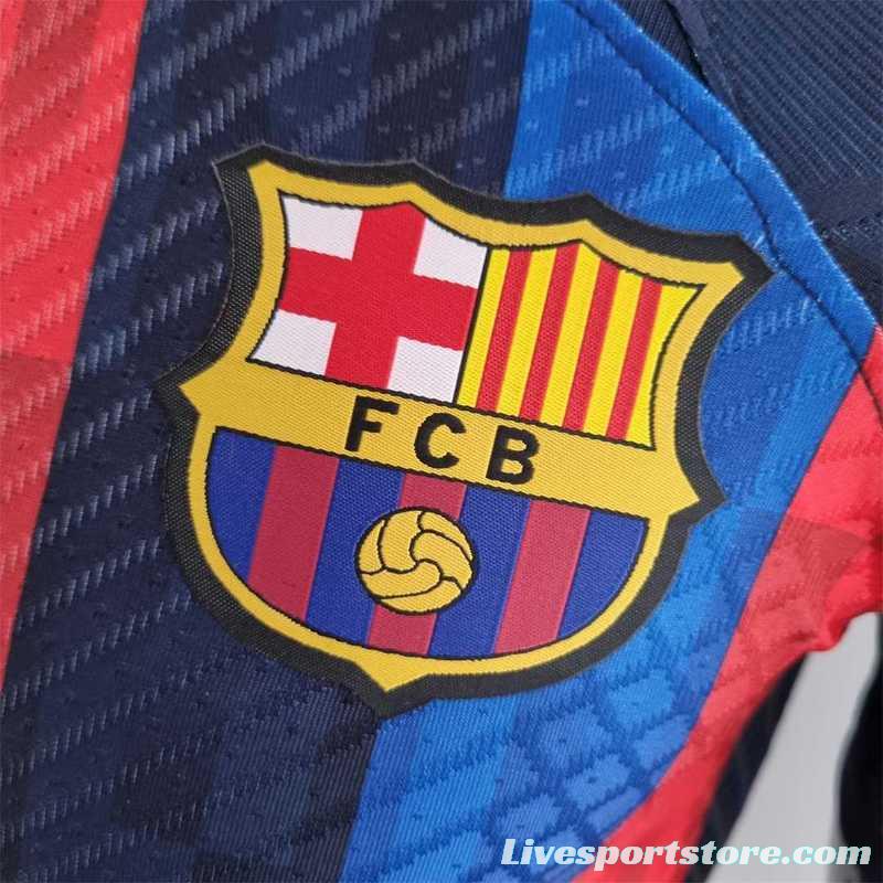 Player Version 22-23 Barcelona Home Soccer Jersey