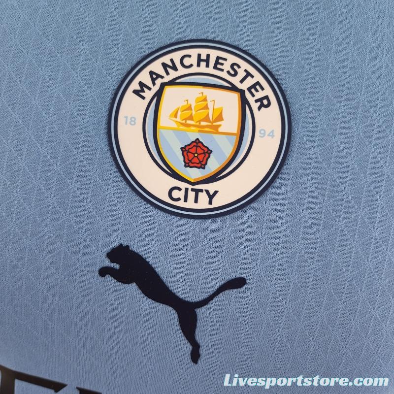 Player Version 22/23 Manchester City Home Soccer Jersey