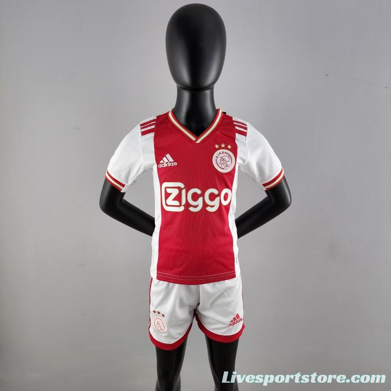 22/23 Kids Kit Ajax Home Size：16-28 Soccer Jersey