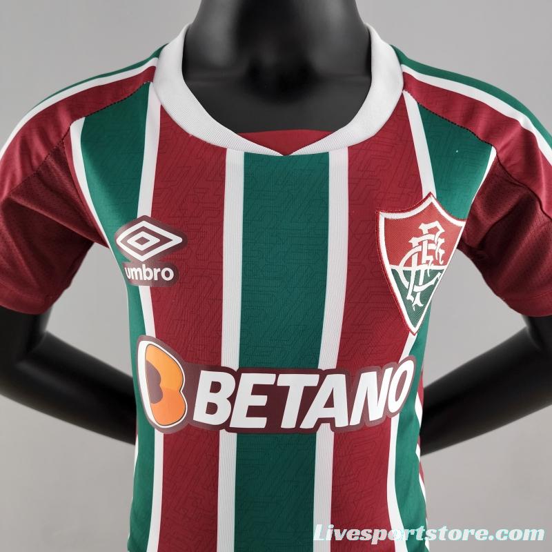 22/23 Kids Kit Fluminense Home Size16-28 Soccer Jersey