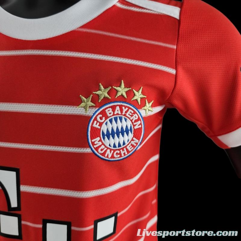 22/23 Kids Kit Bayern Munich Home SIZE16-28 Soccer Jersey