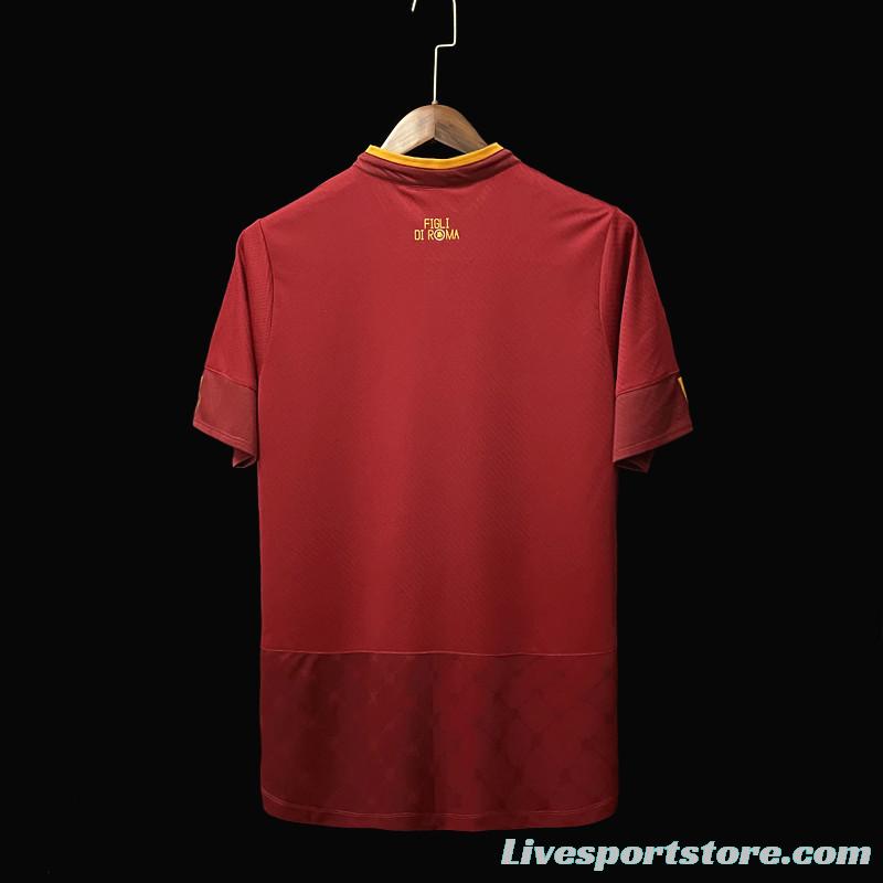 22/23 Roma Home Soccer Jersey