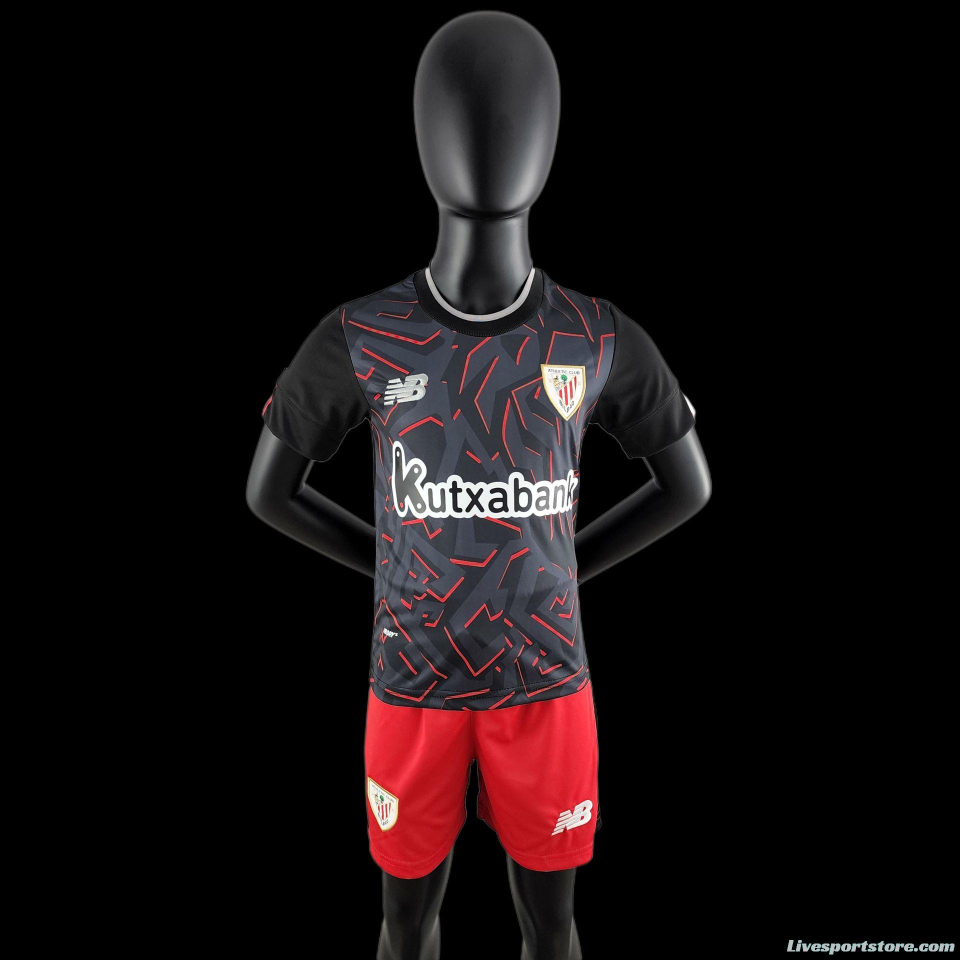 22/23 Kids Kit Athletic Bilbao Away Soccer Jersey