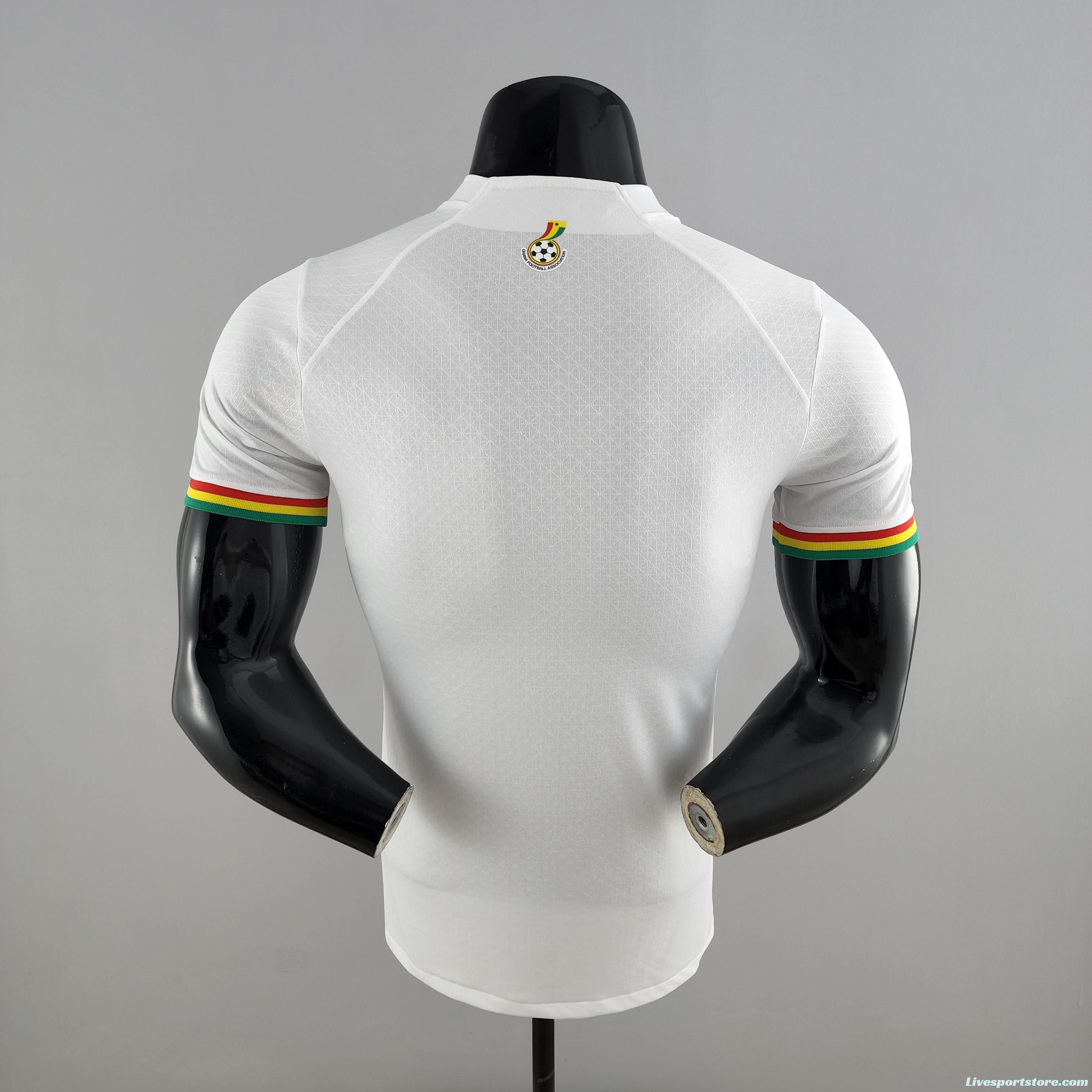 Player Version 2022 Ghana Home Soccer Jersey