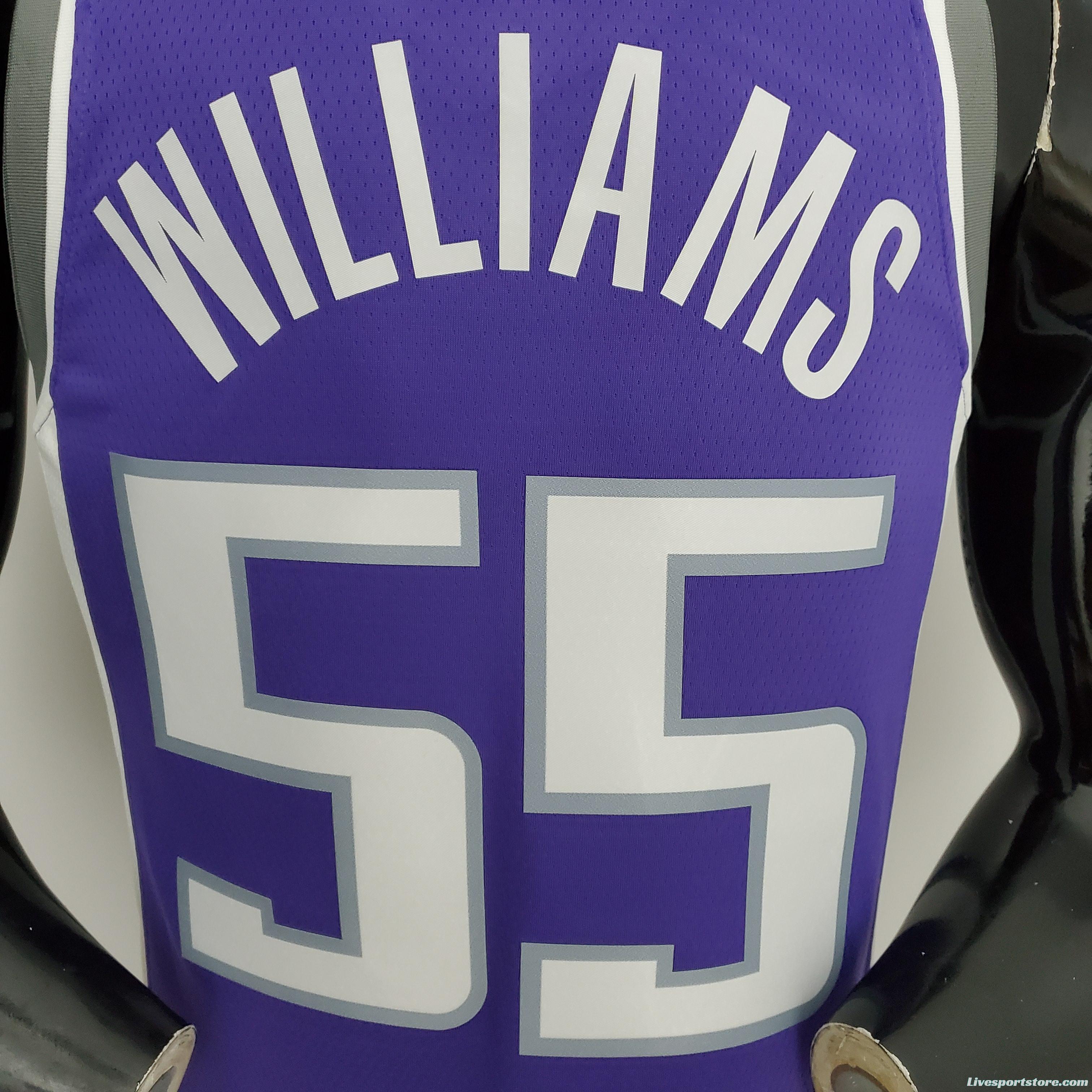 NBA 75th Anniversary Kings Williams#55 Black Purple