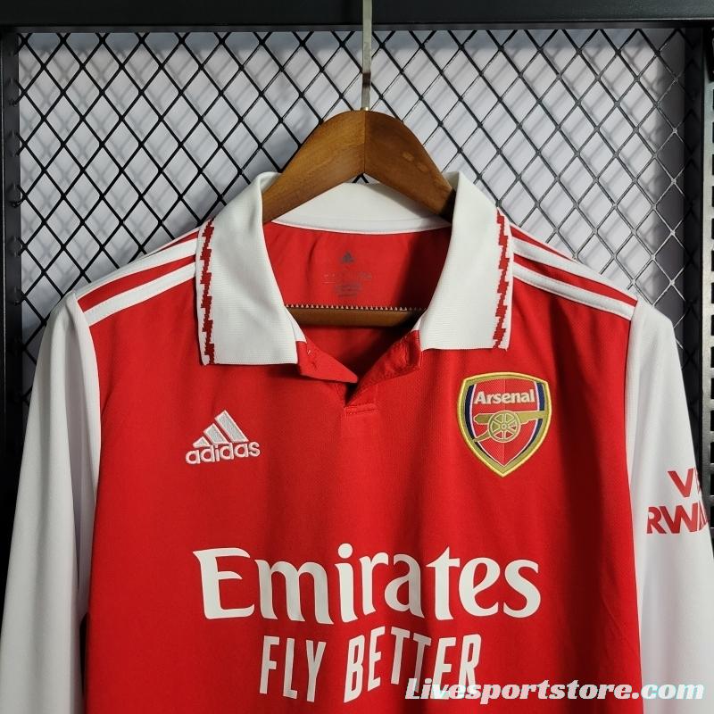 22/23 Arsenal Home Long Sleeve Soccer Jersey