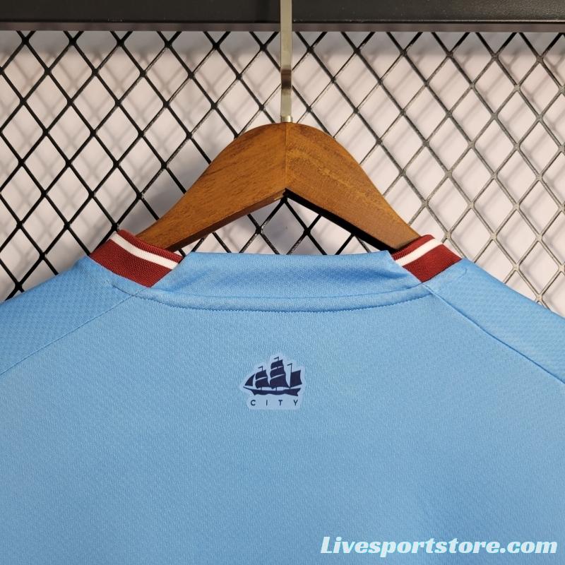 22/23 Manchester City Home Long Sleeve Soccer Jersey