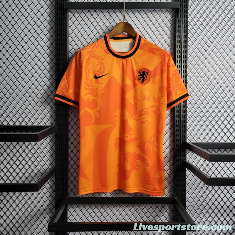 2022 Netherlands Training Orange Jersey