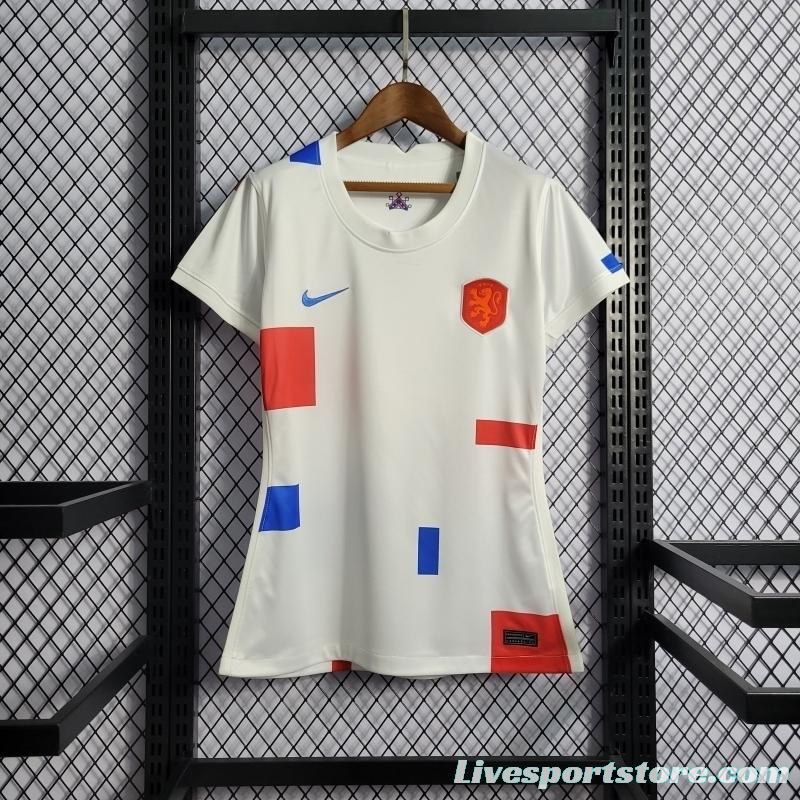 2022 Women's Netherlands Away Soccer Jersey