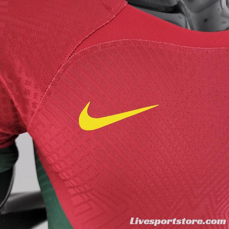 Player Version 2022 Portugal Home Soccer Jersey