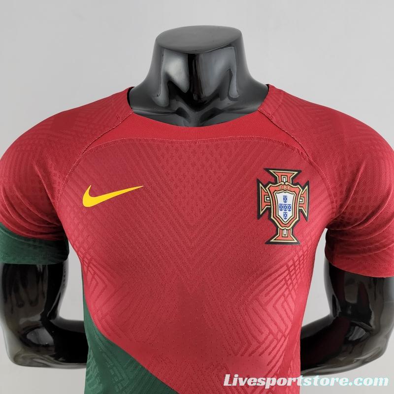 Player Version 2022 Portugal Home Soccer Jersey