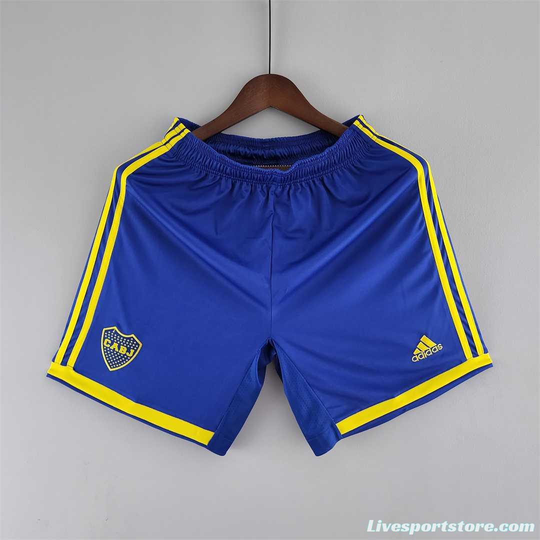 22-23 Boca Juniors Shorts Home Soccer Jersey