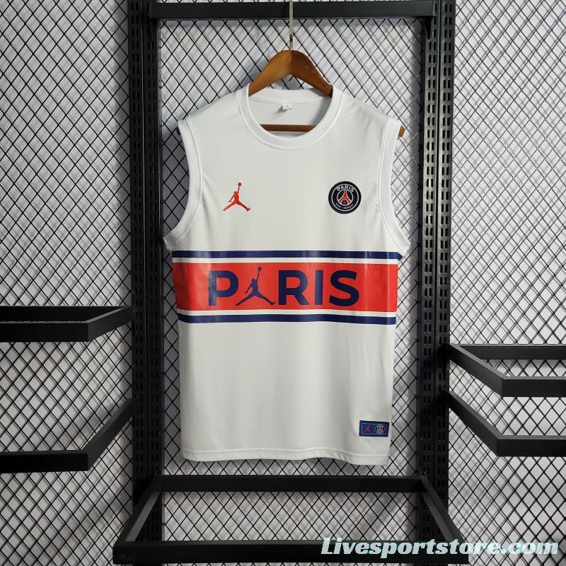 22/23PSG Jordan Paris White Vest Top Jersey