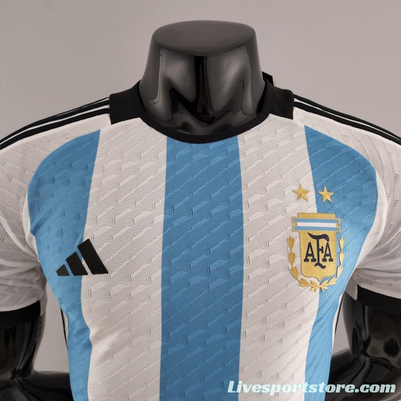 Player Version 2022 Argentina Home Soccer Jersey