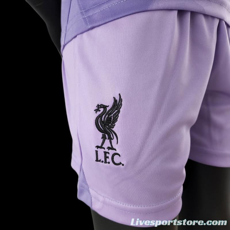 22/23 Liverpool Kids Kit Goalkeeper Purple Size 16-28