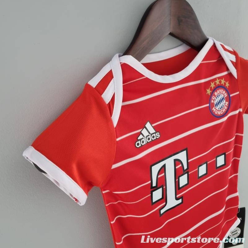 22/23 Bayern Munich Home Baby KM#0027 9-12 Soccer Jersey