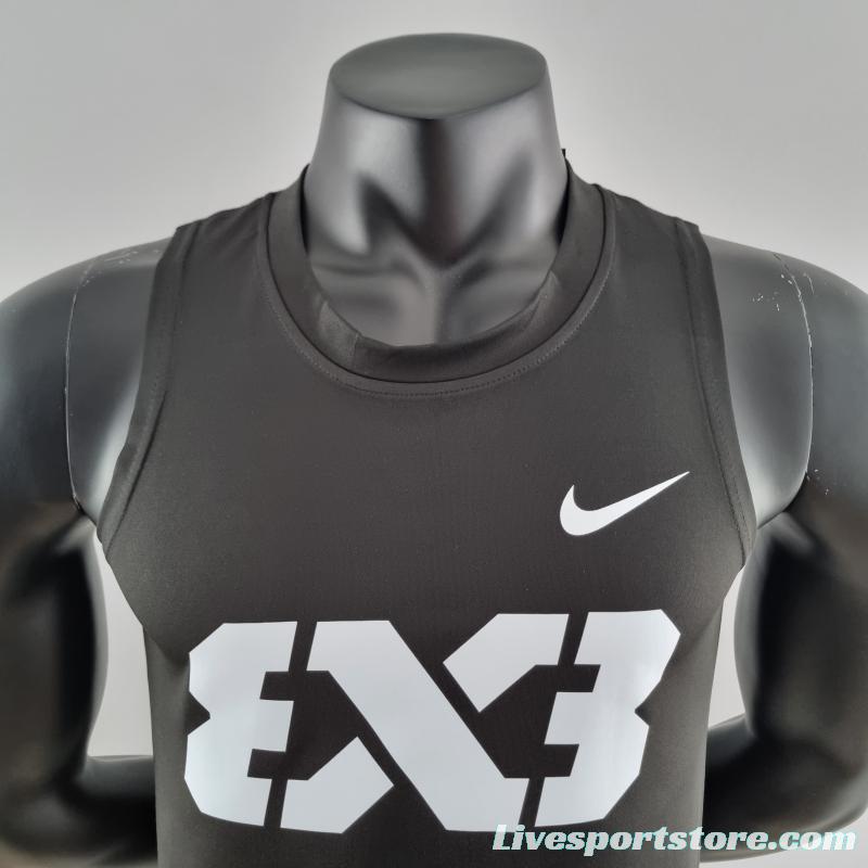 2022 Nike Black Vest Shirts "3X3 Logo"#K000197