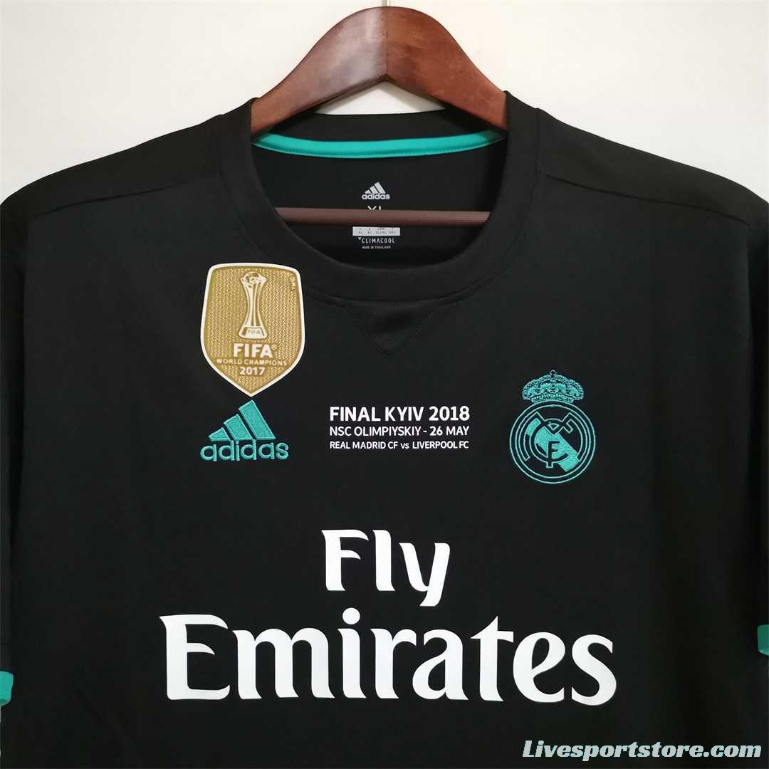 Retro 17/18 Real Madrid Away Soccer Jersey With Full Patch